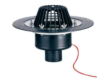 Dachablauf DN75 mit Klemmelement und Heizung (10-30W/230V)  HL62.1/7